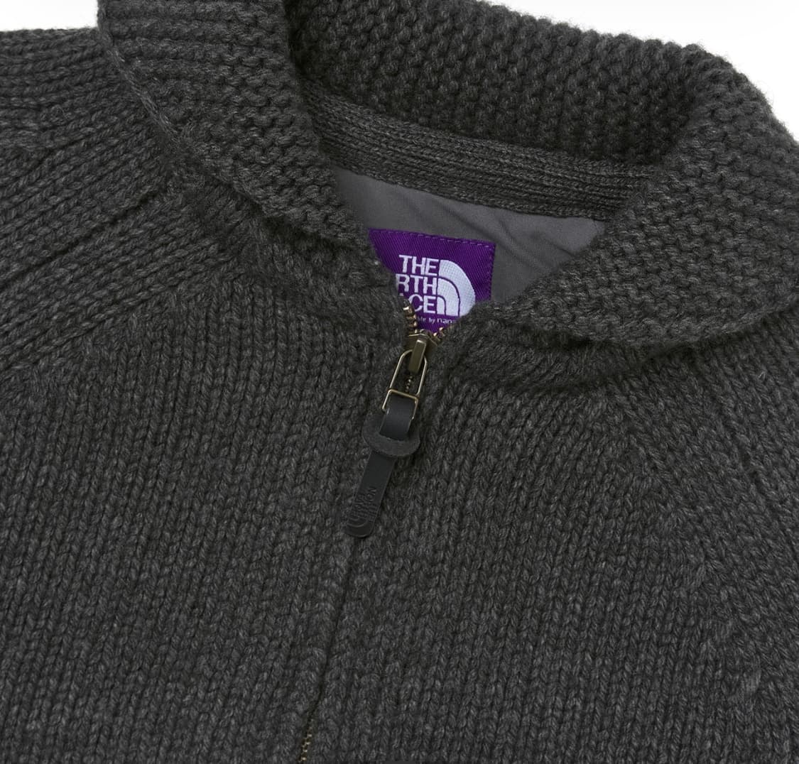 팔라스 x 노스페이스 퍼플라벨 윈드스토퍼 필드 니트 아스팔트 그레이 상품이미지3