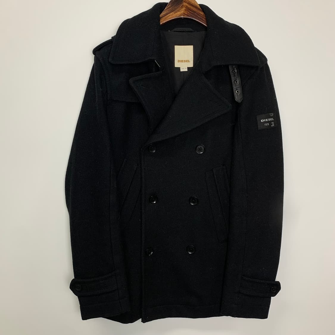 디젤 블랙 울 투웨이 피코트 상품이미지2