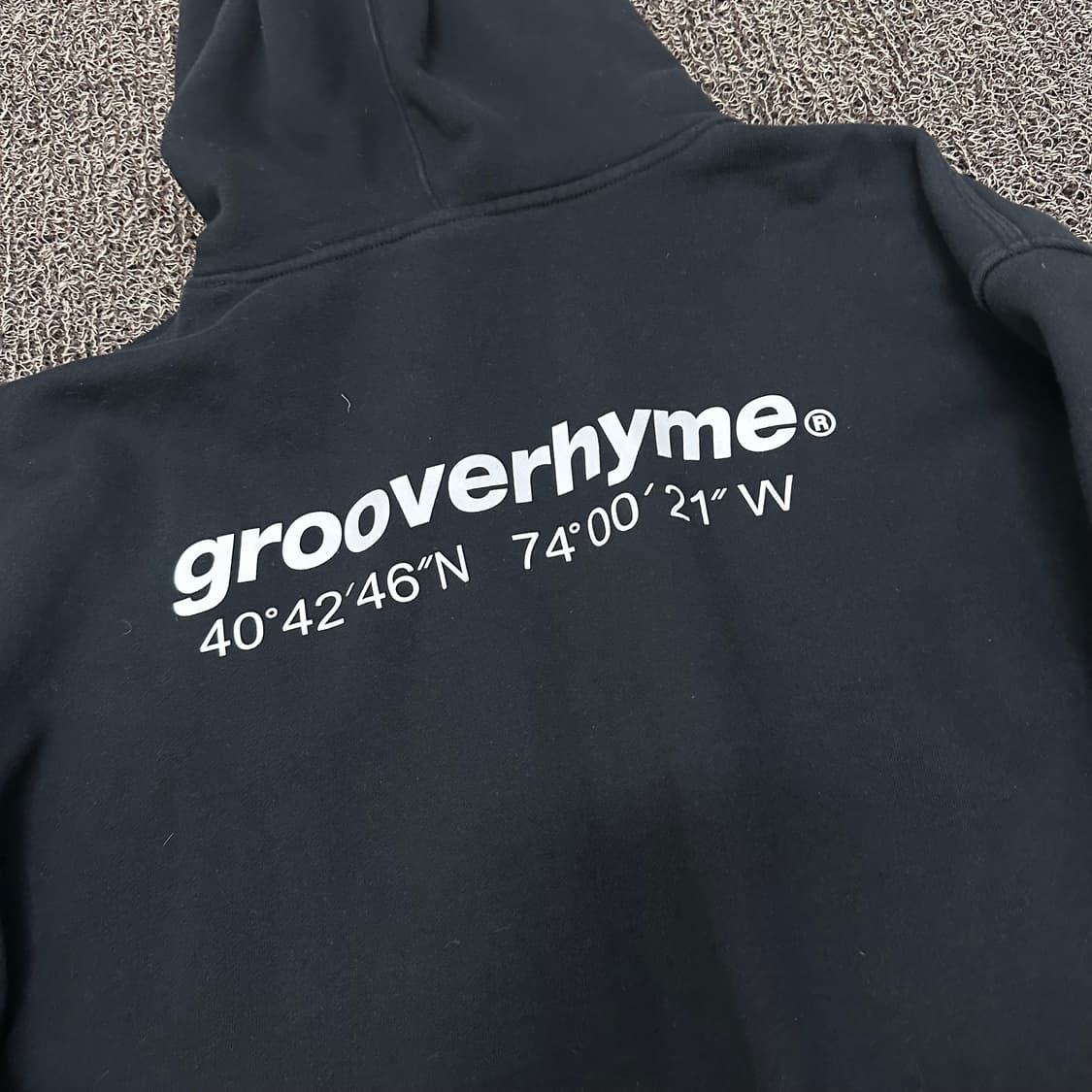 grooverhyme 그루브라임 기모 후드티 블랙 L 상품이미지4