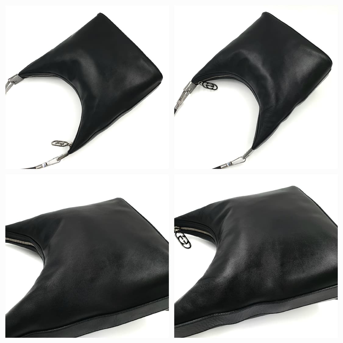 구찌 블랙 레더 호보백 숄더백 상품이미지5