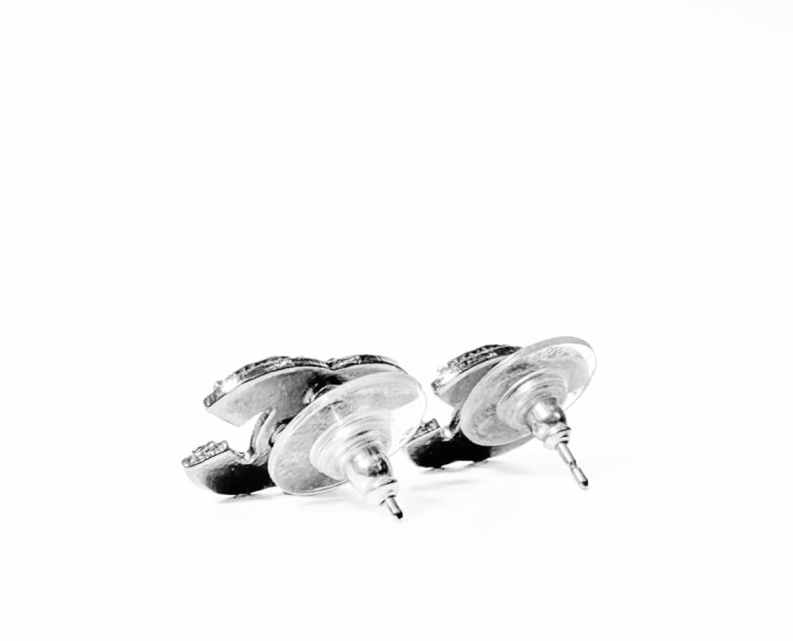 샤넬 여성 CC로고 코코 크리스탈 클래식 귀걸이 이어링 실버 상품이미지3