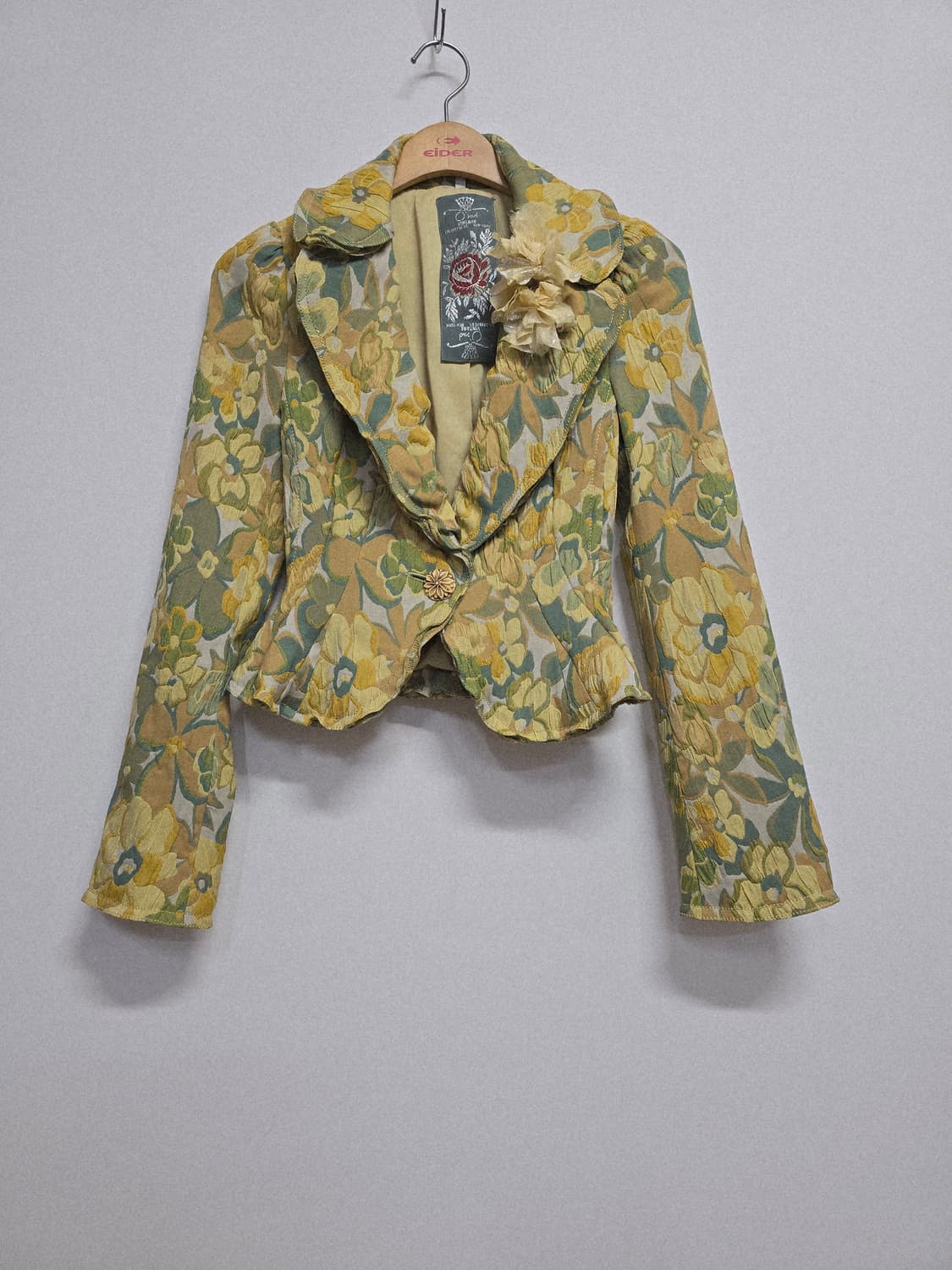 오즈세컨 오브제 플라워 자켓 숏 자켓 상품이미지1