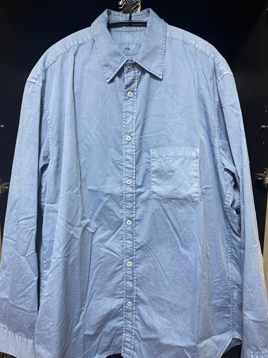 이얼즈어고 사틴 타입라이터 오버다이드 셔츠 상품이미지2