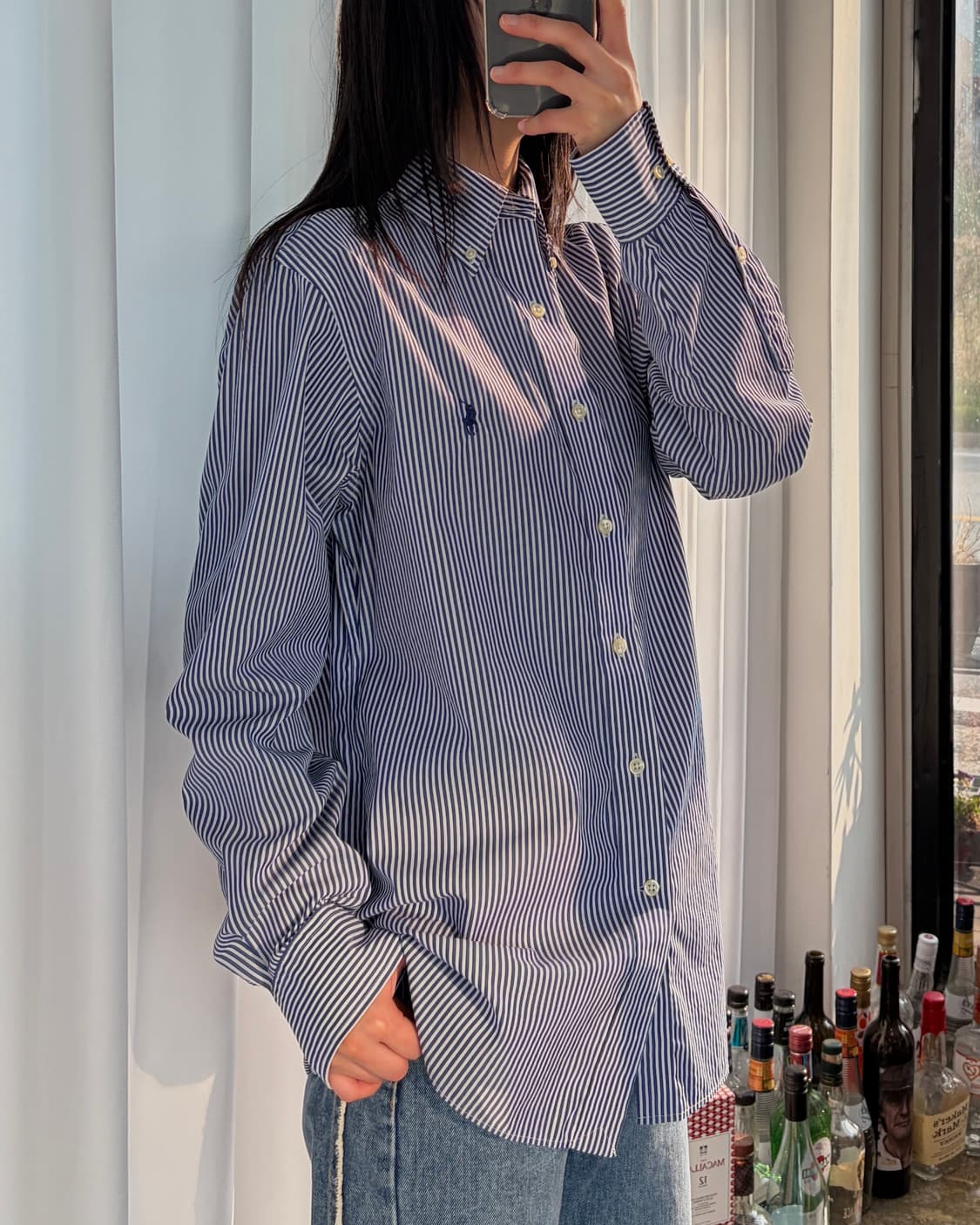 [M]폴로 랄프로렌 이지케어 포플린 스트라이프 셔츠 상품이미지3