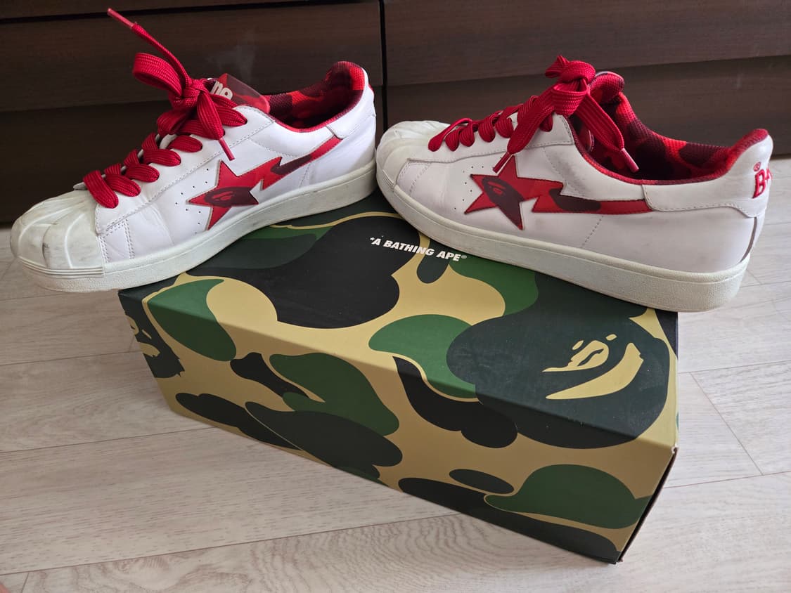 베이프 스컬 스타 레드 신발 275 상품이미지8