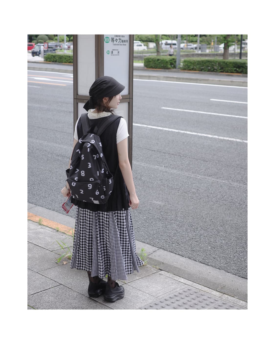 Mix checked long skirt 상품이미지5