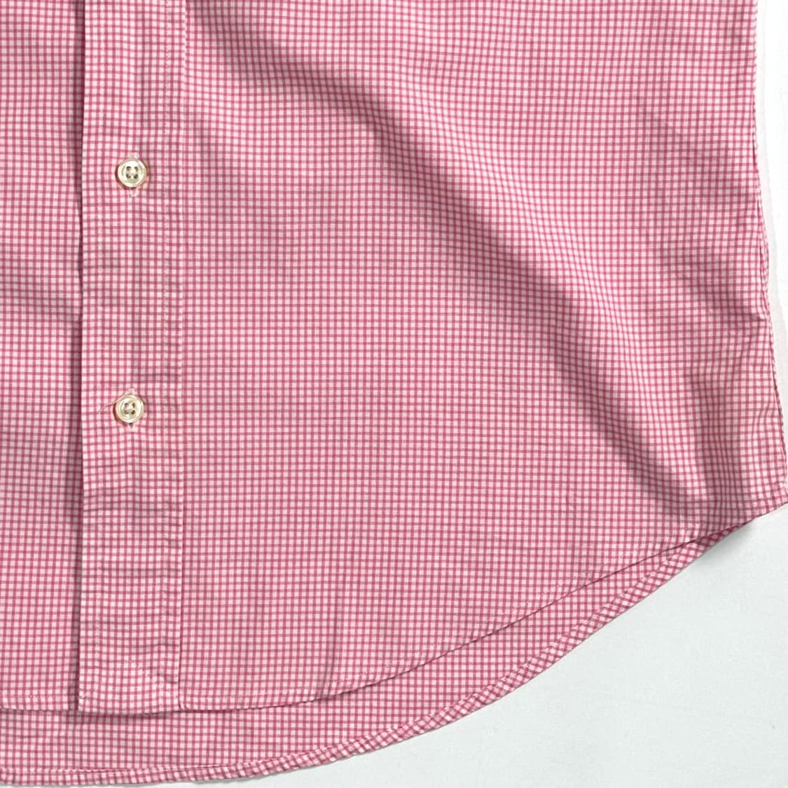 폴로 랄프로렌 핑크 깅엄체크 반팔 셔츠 상품이미지3