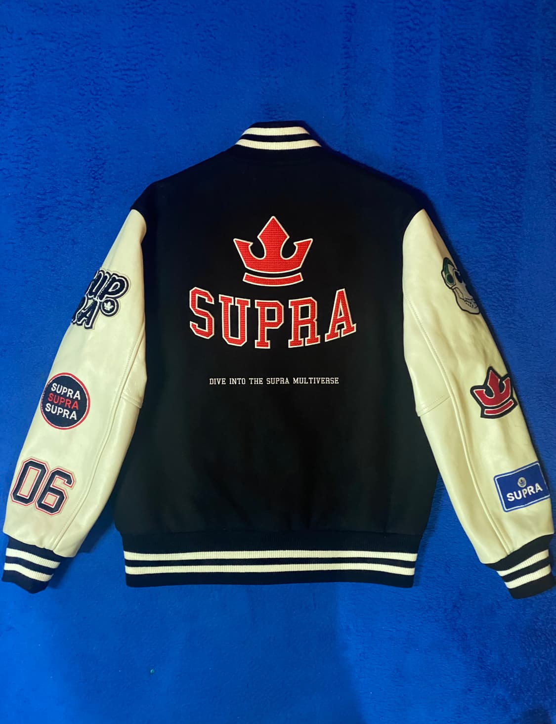 Supra 수프라 x 호미들 콜라보 한정판 바시티 자켓 M 상품이미지6