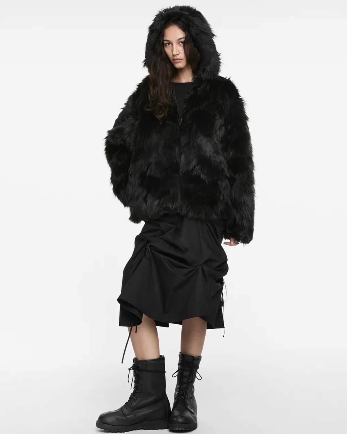 나체 NACHE 리버시블 퍼자켓 REVERSIBLE HOODIE FAUX 상품이미지1