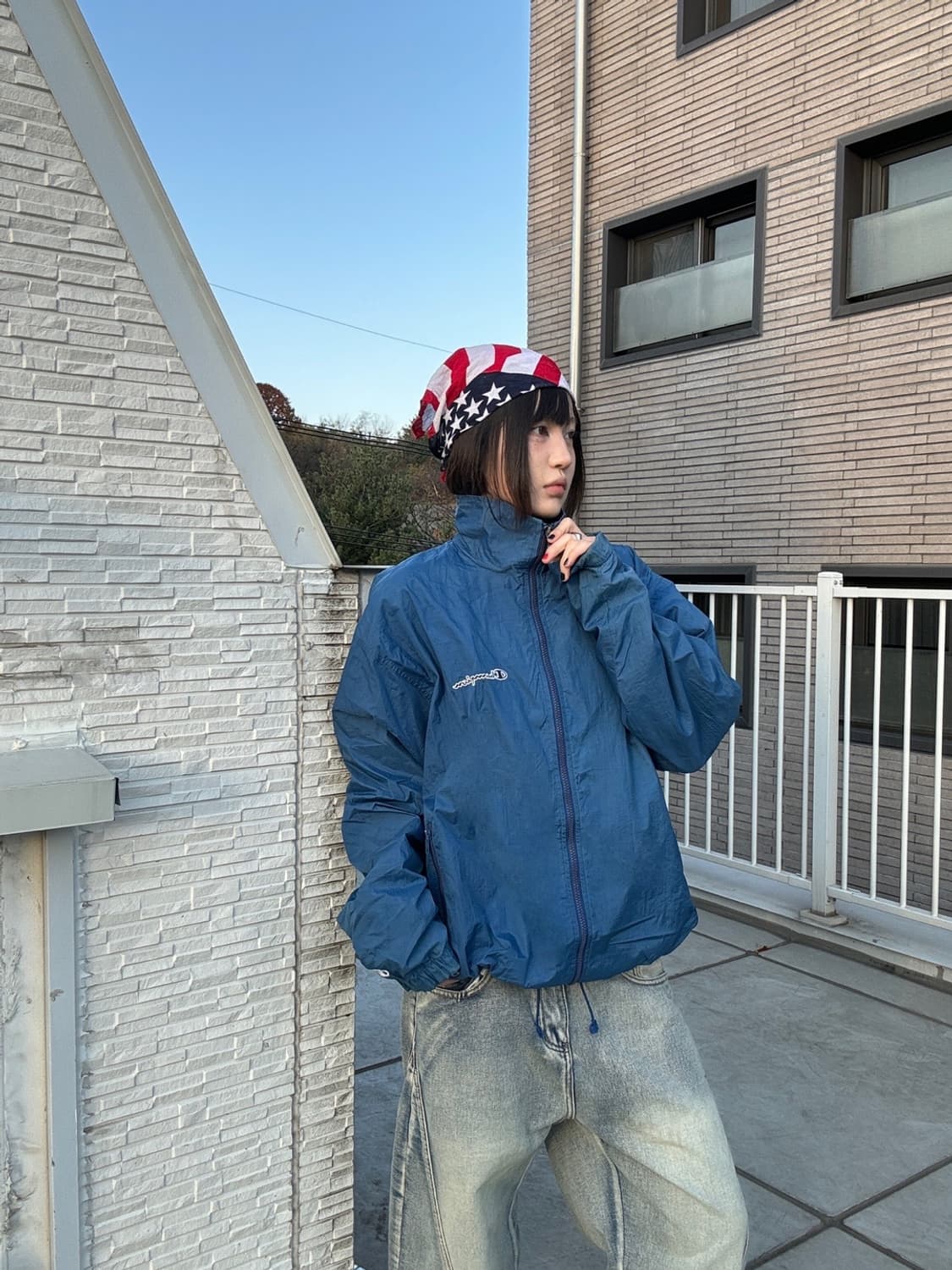 90s 올드스쿨 CHAMPION 나일론 윈드브레이커 상품이미지1