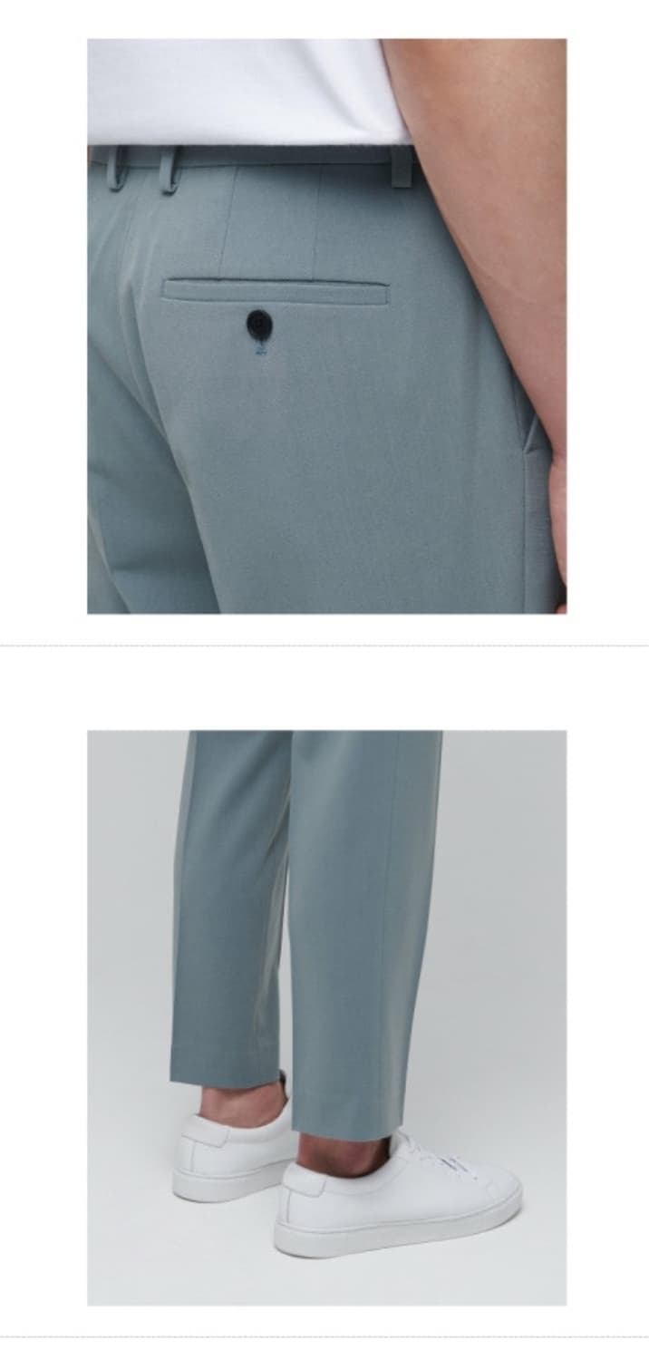 라이트웨이트 테이퍼드 히든 밴딩 크롭 슬랙스 상품이미지6