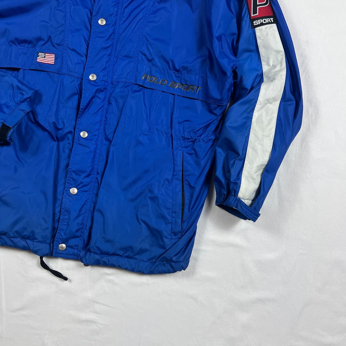 90‘s 폴로스포츠 polo sport p 로고 후드 바람막이 자켓 상품이미지3