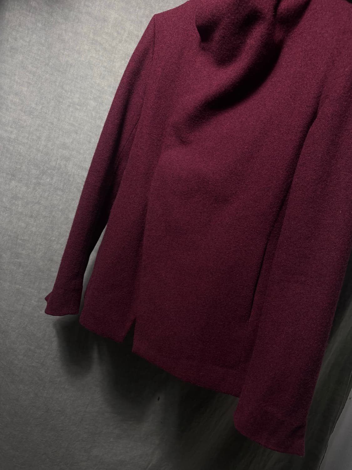N4 Asymmetric High Collar Wool Coat 상품이미지5
