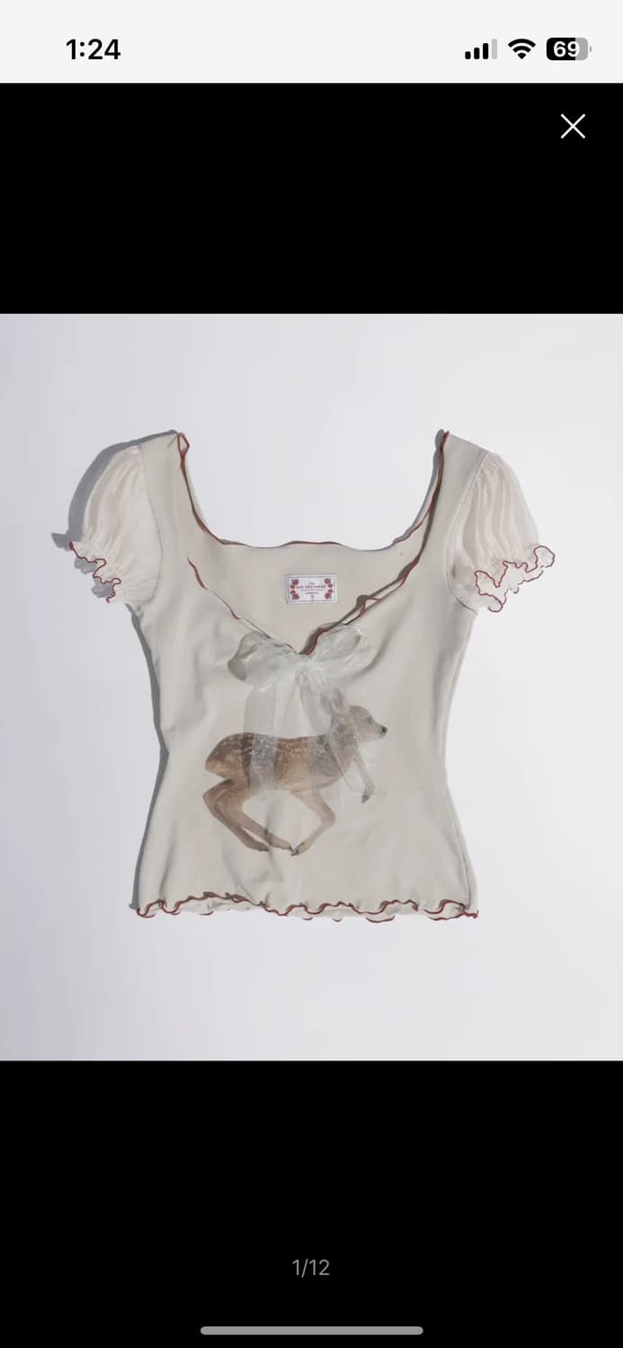 스컬프터 Puff Sleeve Top Cream 상품이미지1