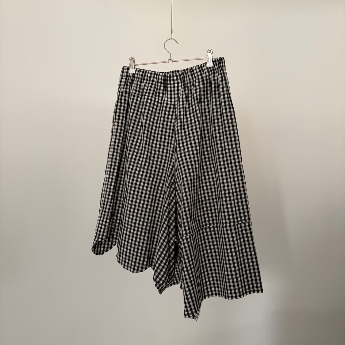 Gingham Check Asymmetry Skirt Pants 상품이미지6