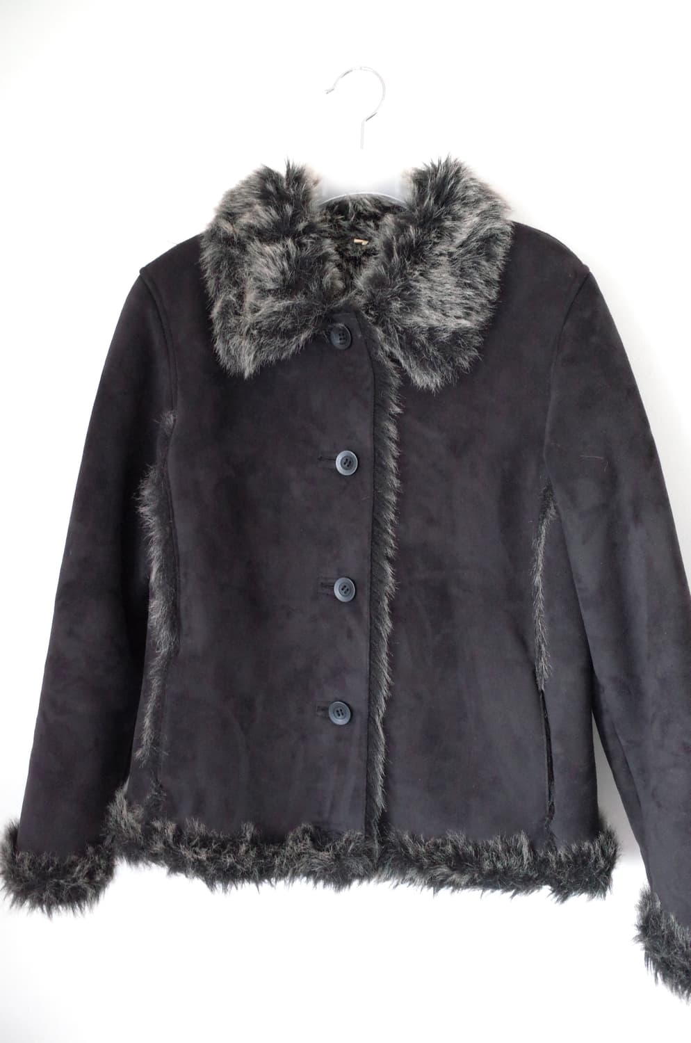 차콜 퍼 자켓 퍼코트 상품이미지3