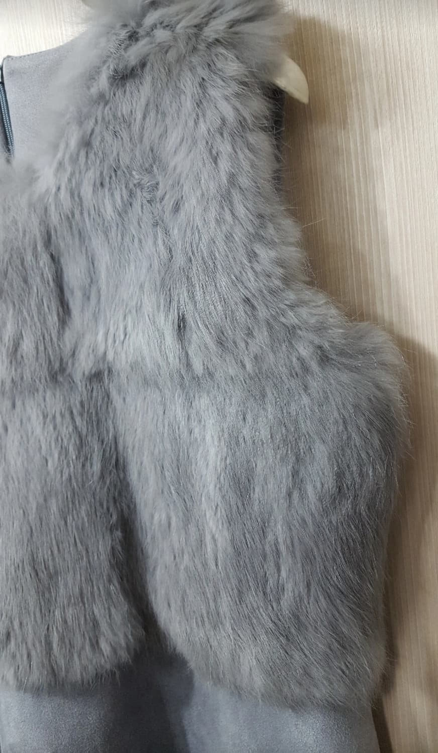 리얼퍼 미니 원피스  상품이미지3