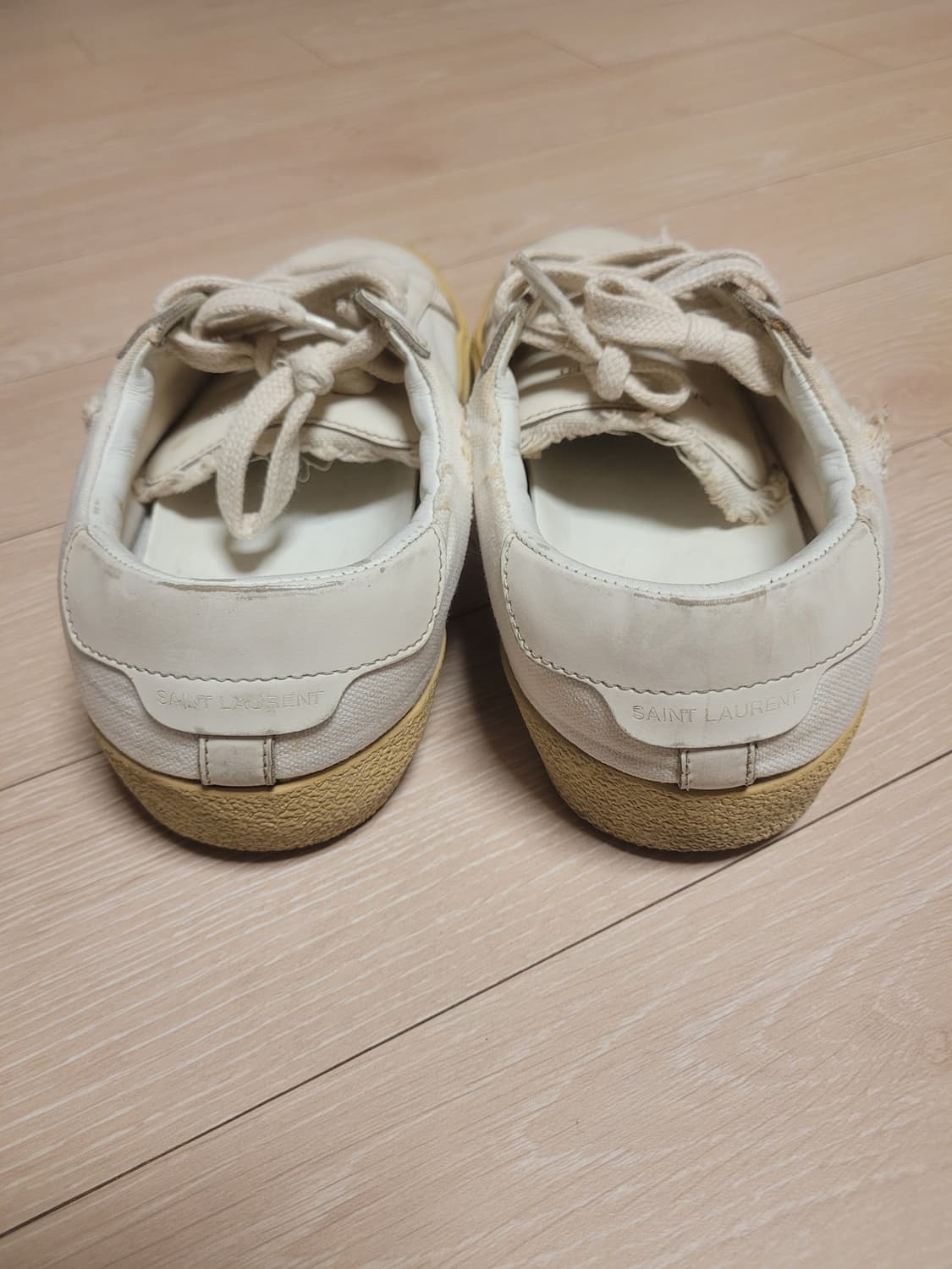 생로랑 빈티지 스니커즈 아이보리 사이즈 35 상품이미지3