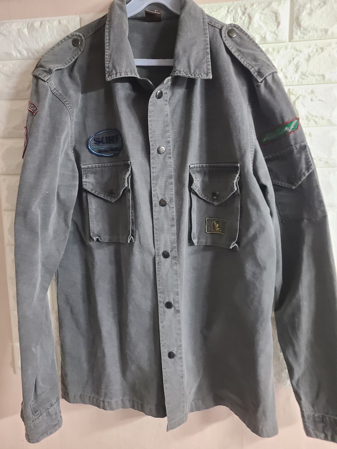 밀리터리 스타일 셔츠 남방(라지) 상품이미지1