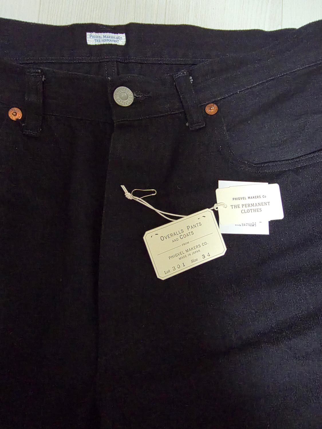 피그벨 301 클래식 와이드 블랙데님 34 상품이미지4