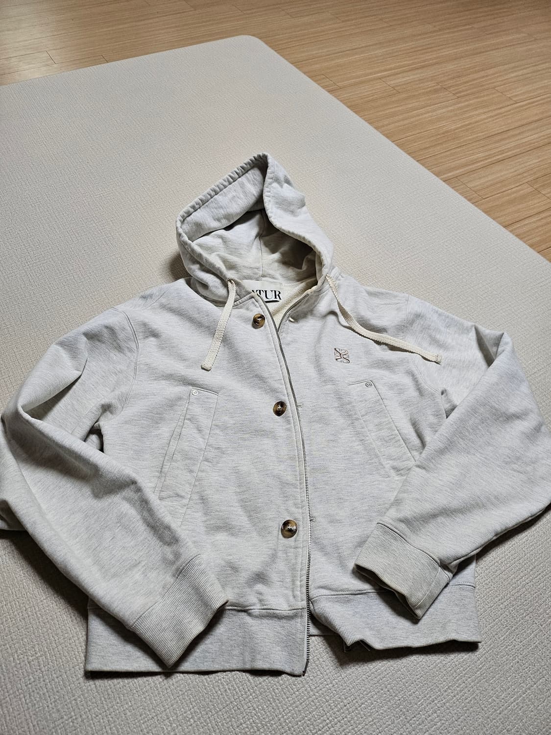 새터 후드집업 크림색 L 상품이미지1