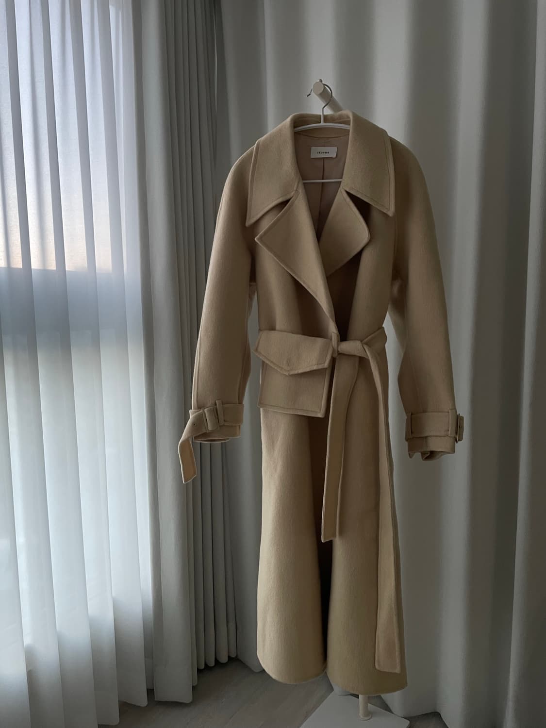 핏 예쁜 울 코트 허리 포켓 포인트 상품이미지5