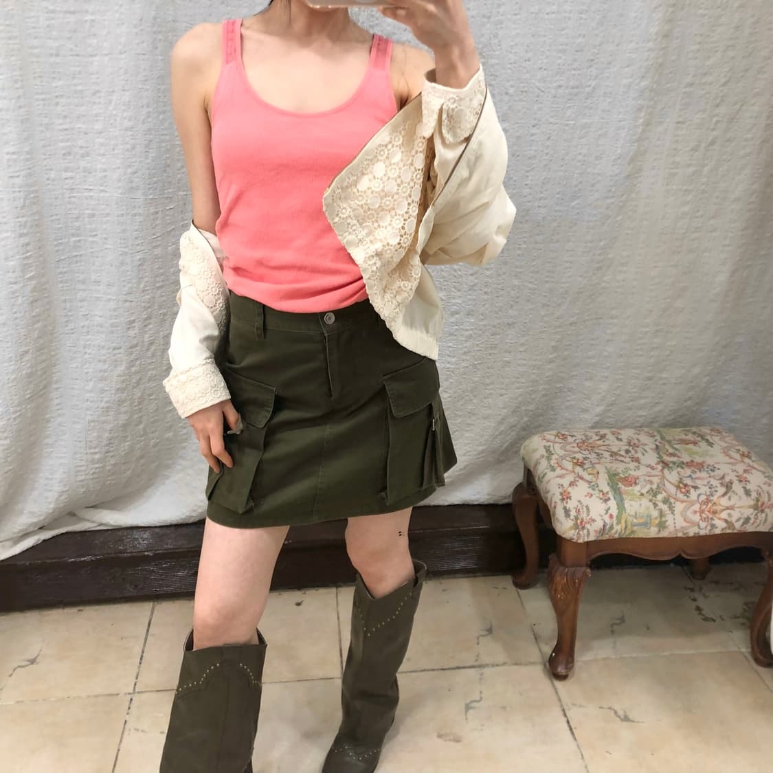 Coral mesh sleeveless 상품이미지4