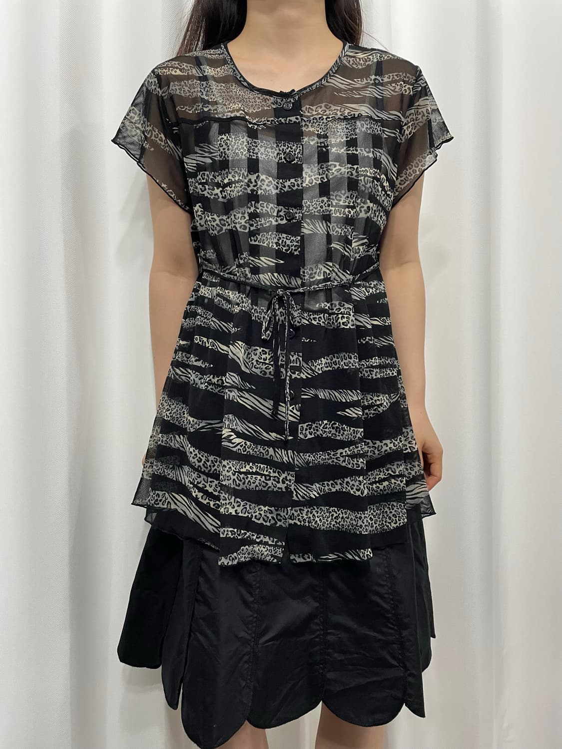 leopard mesh cardigan 상품이미지2