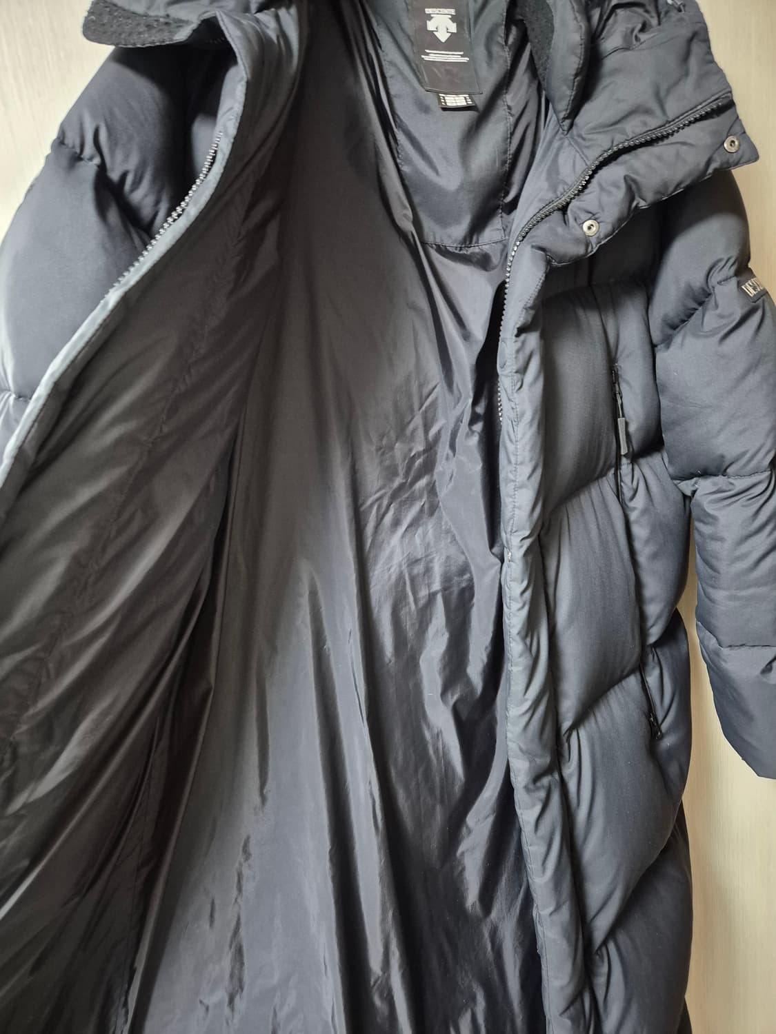 데상트 남성 구스다운 롱패딩  라지 상품이미지7