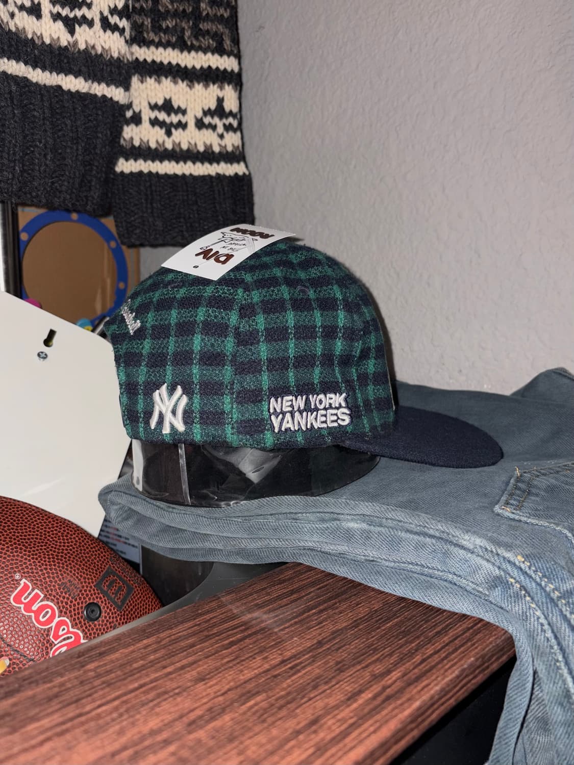 MLB 뉴욕양키즈 체크 캡 상품이미지7