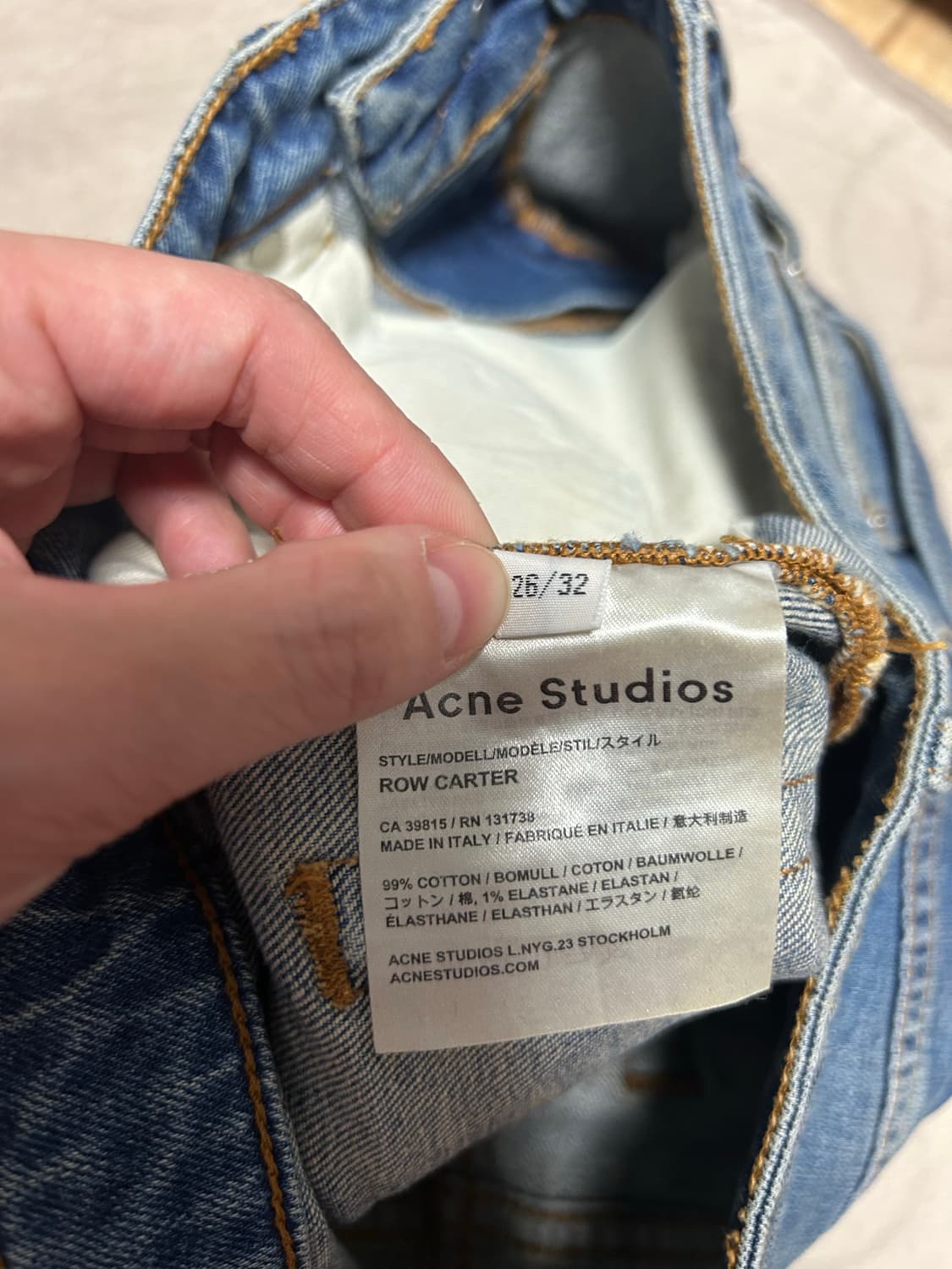 acne studios 슬림스트레이트진26 상품이미지4