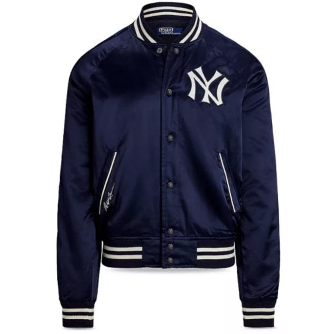 폴로 랄프로렌 양키스 새틴 자켓 네이비컬러 M사이즈 상품이미지3