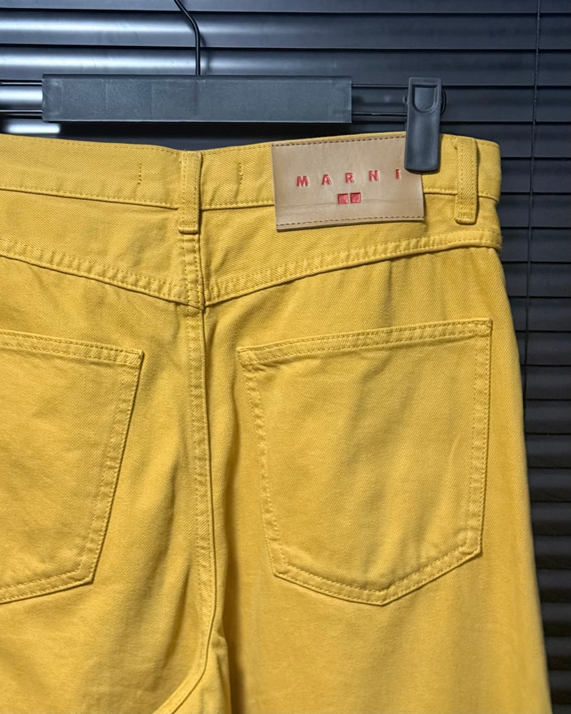 유니클로 마르니 노랑 옐로우 데님 와이드 팬츠 25 통바지 배기 콜라보 상품이미지4