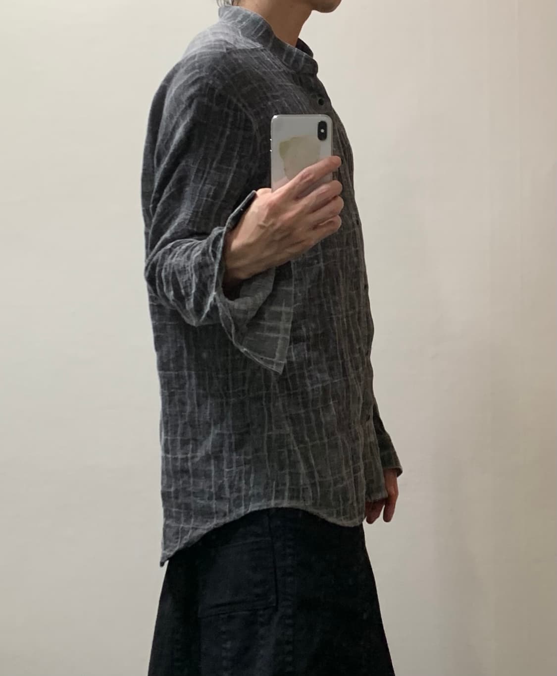 D.hygen 리넨 노카라 셔츠 상품이미지9