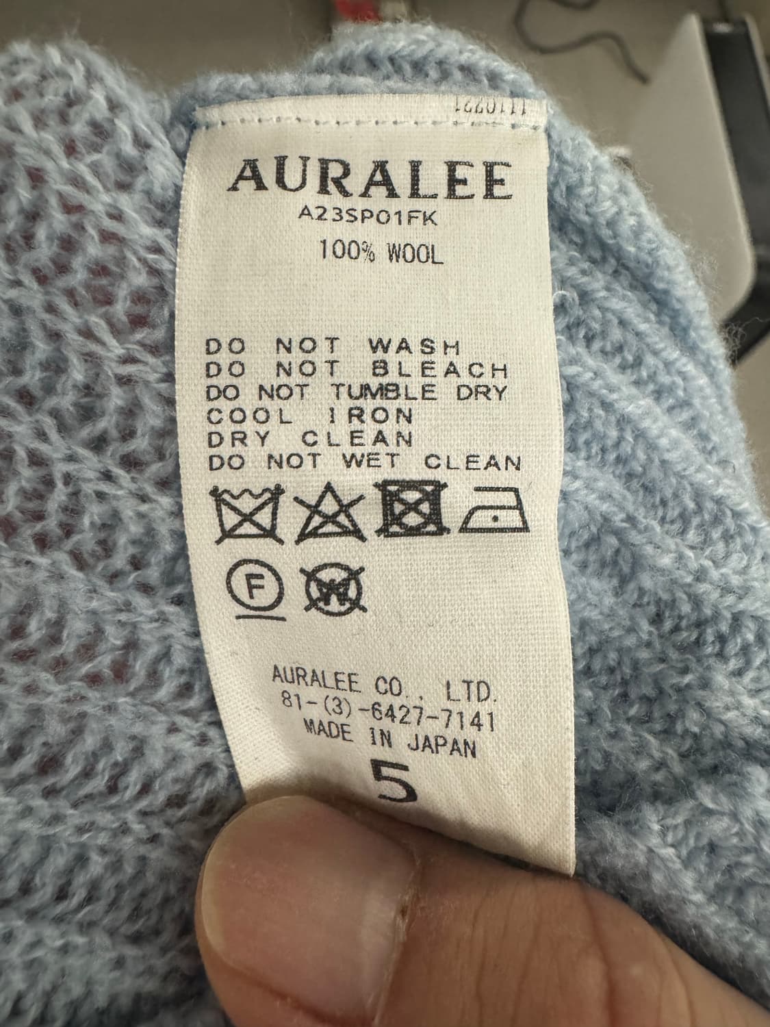 Auralee 니트 사이즈 5 상품이미지3