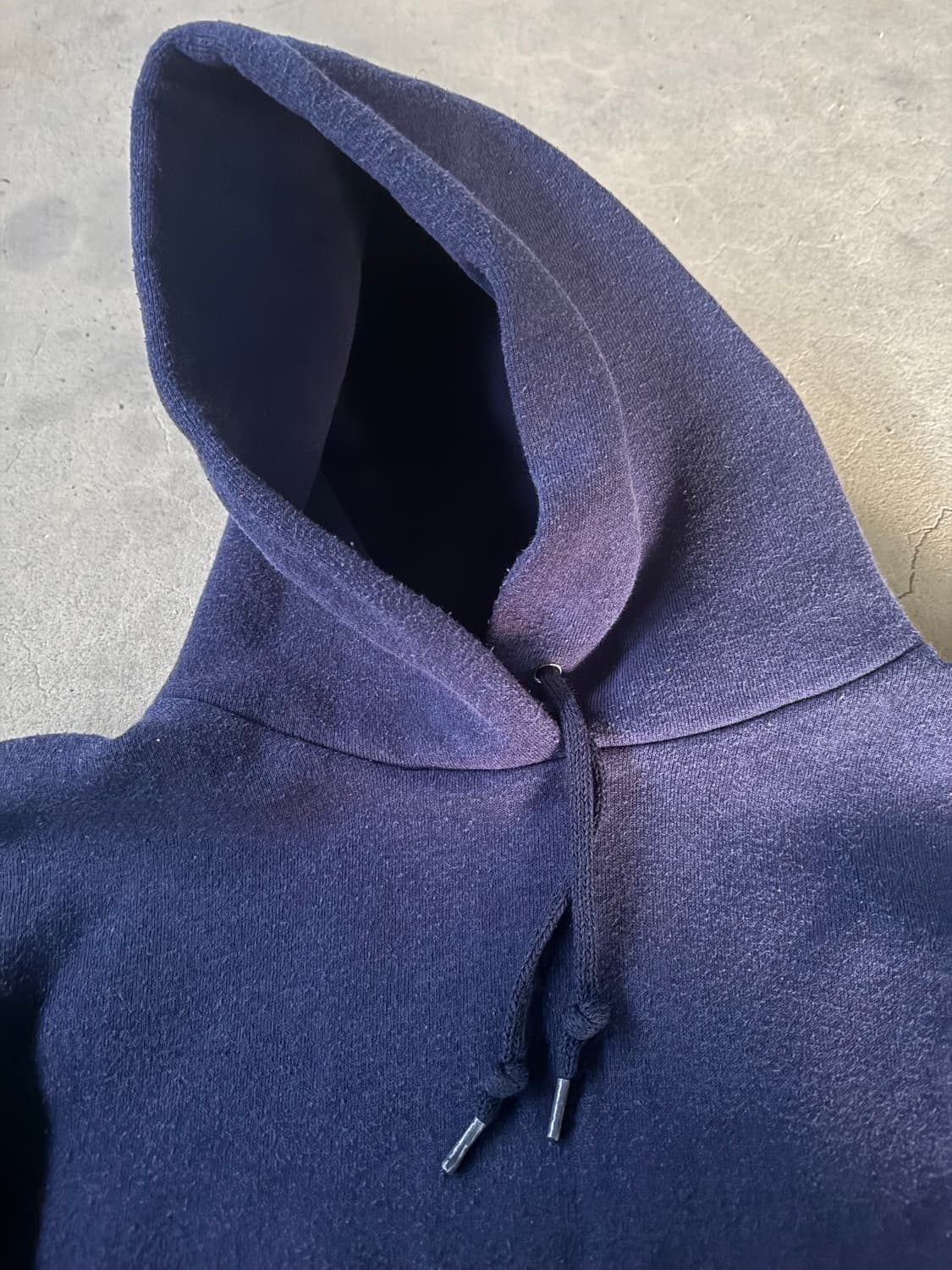 빈티지 블랭크 네이비 노 심 후드 상품이미지2