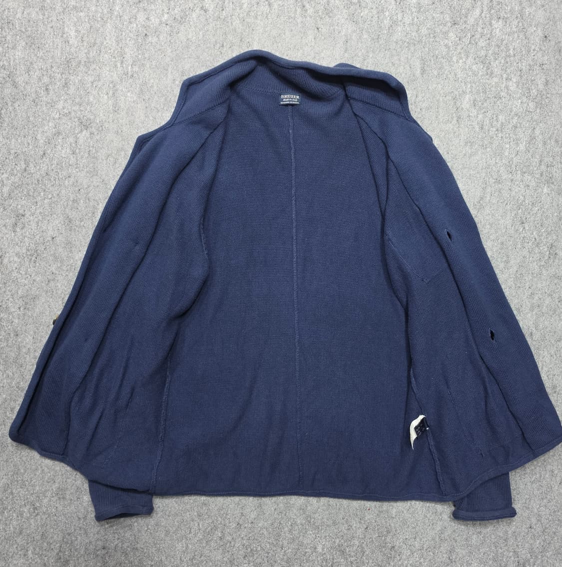 브뤼에르 브로이어 이태리 빈티지 더블버튼 니트 가디건 네이비 XL 상품이미지3