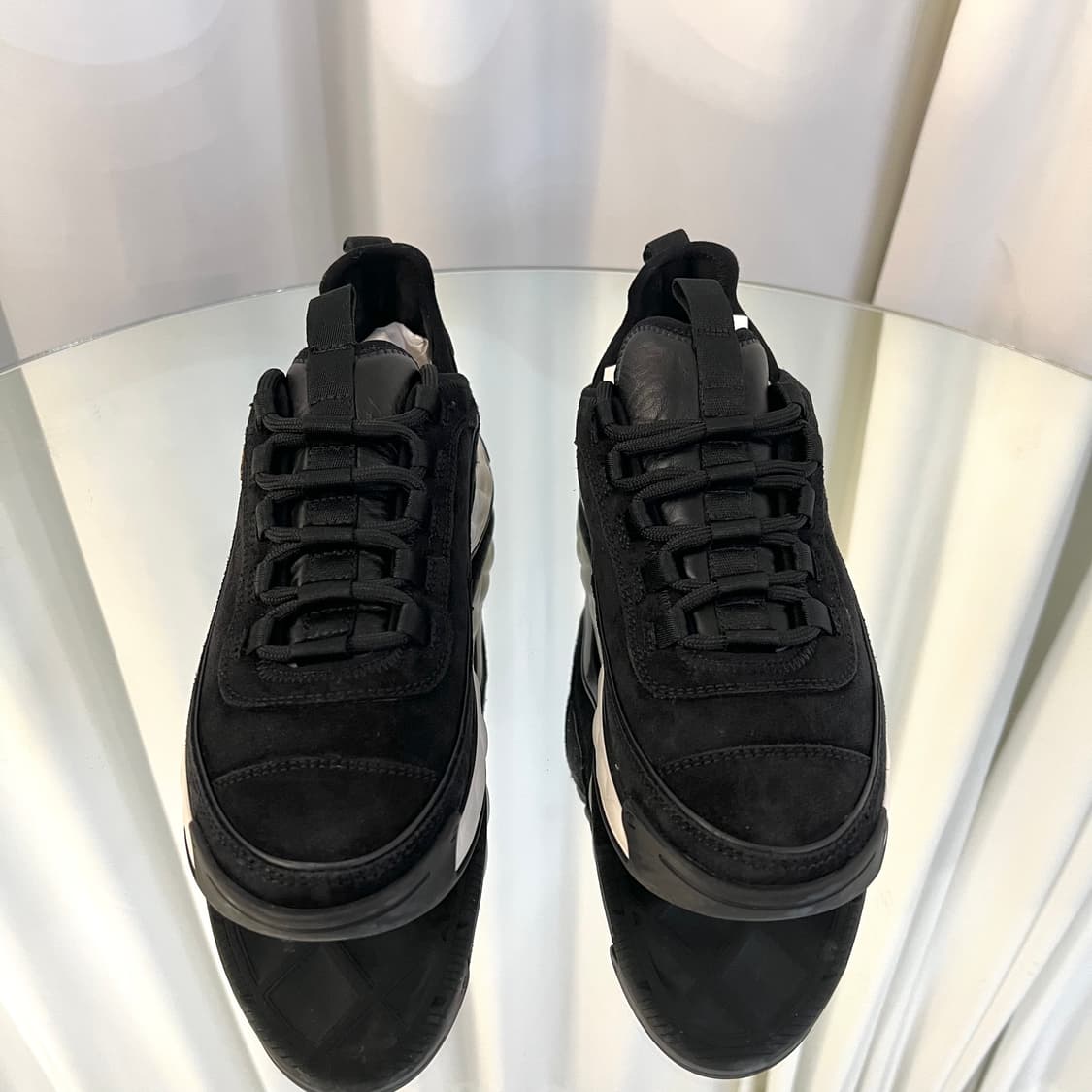 [새상품급/38.5] 샤넬 믹스드 파이버 스니커즈 벨벳 카프스킨 골드 상품이미지3