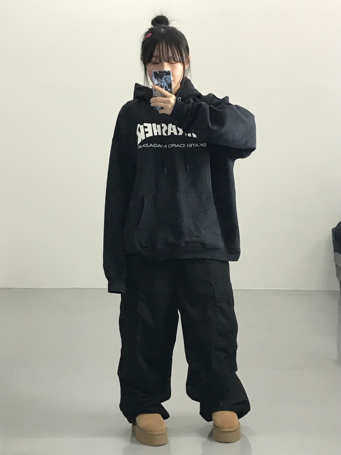 트레셔 블랙 후드 상품이미지1