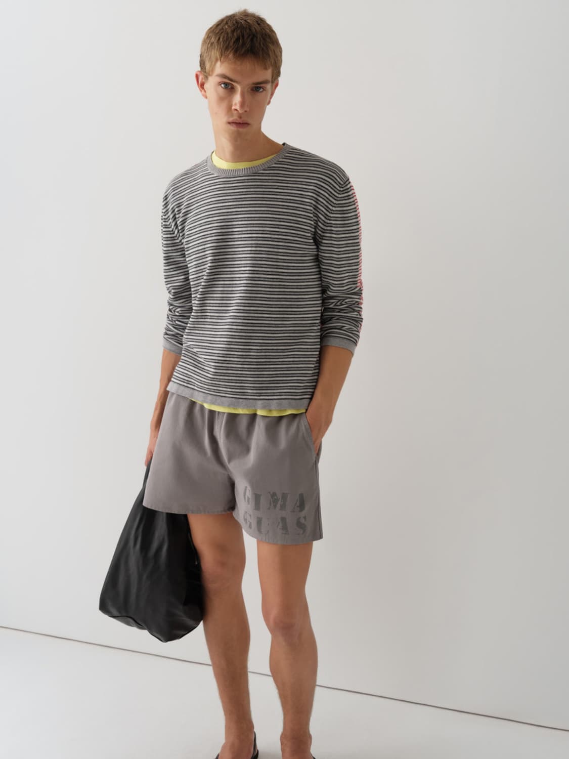 [S,M,L,XL]기마구아스 Pablo 스트라이프 니트/그레이 상품이미지2