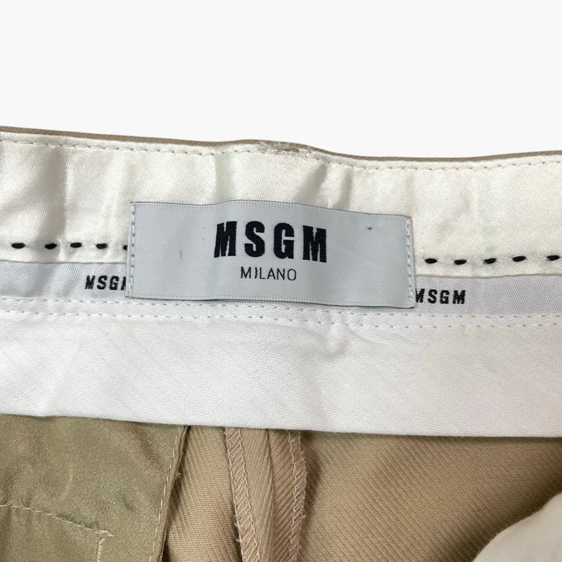 엠에스지엠 MSGM 베이지 플레어 코튼 팬츠 38 상품이미지3