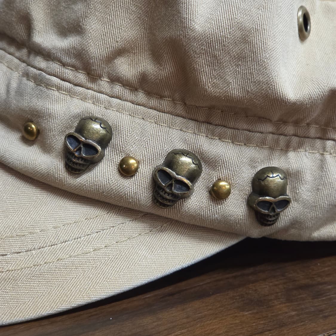 Y2K  펑크 스컬 스터드 코튼캡 상품이미지4