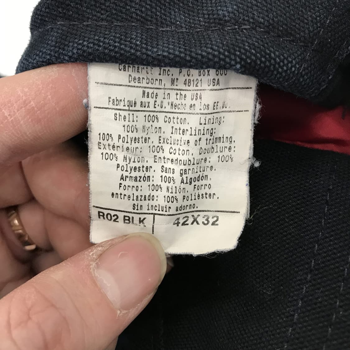 칼하트 흑청 데님 오버롤 [42x32] 상품이미지5