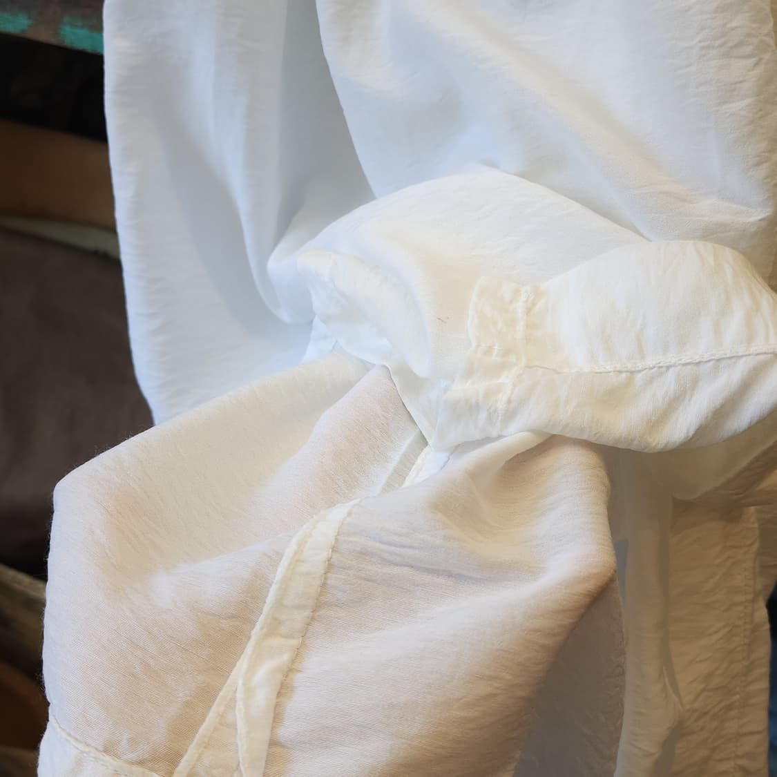 90s 빈티지 스커트 유럽 화이트 롱 스커트 버튼 클로져 상품이미지9