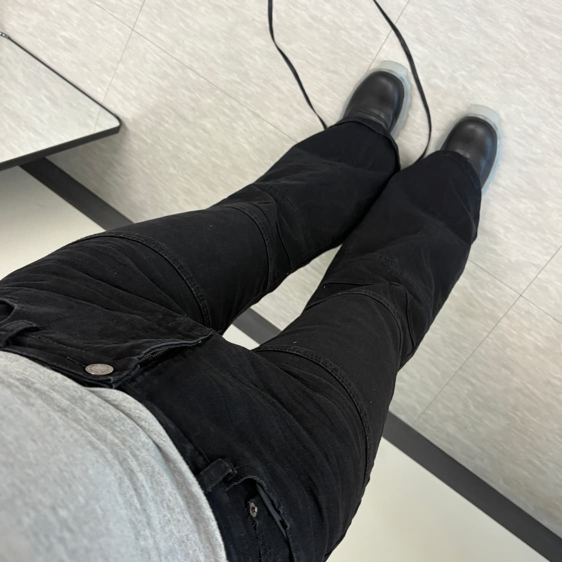 릭오웬스 스타일 레트로 플레어진 상품이미지3