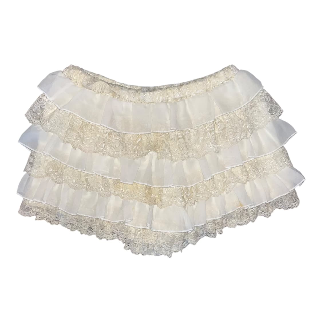 INGNI 잉그니 화이트 레이스 캉캉 밴딩 스커트 갸루y2k키치 상품이미지3