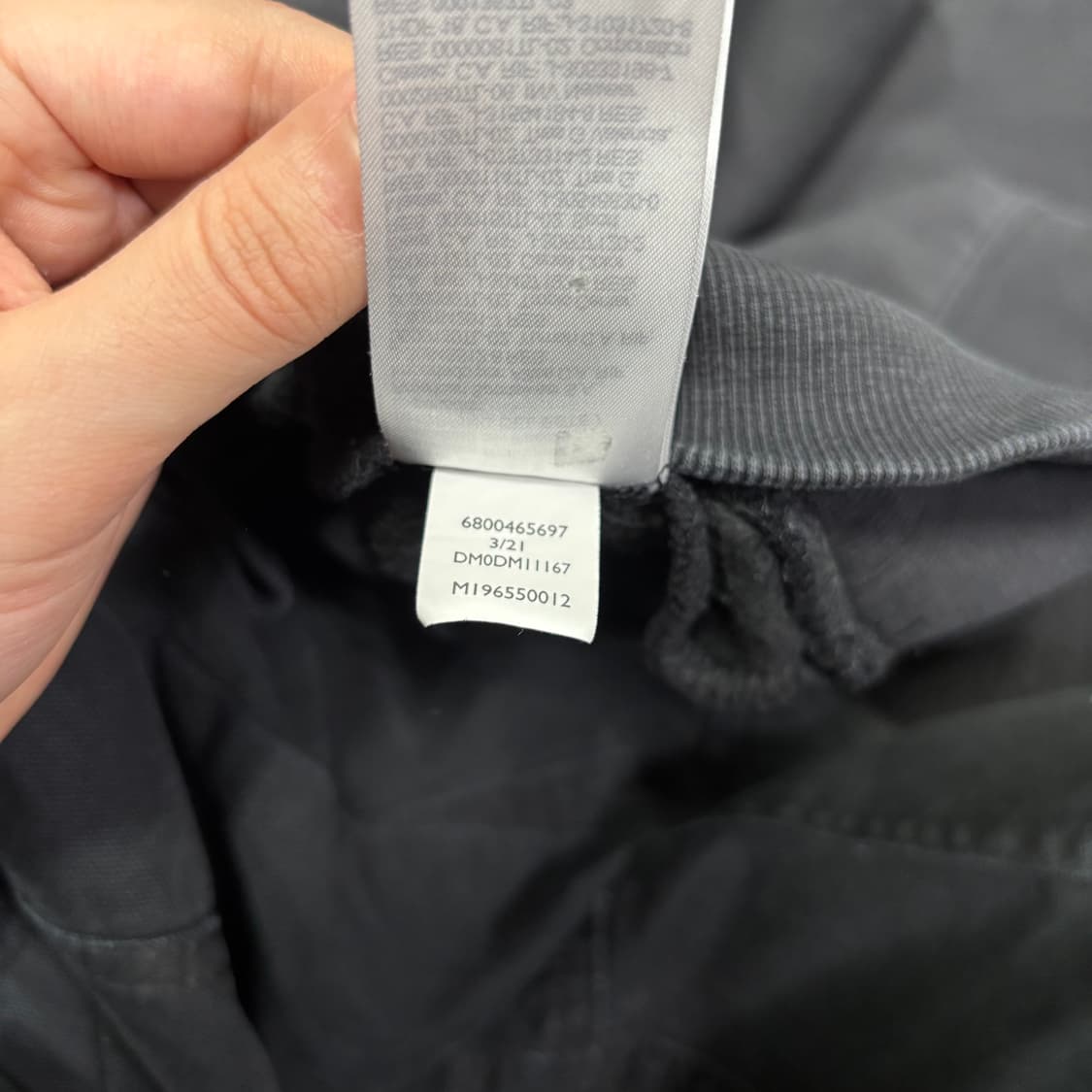 XL 타미힐피거 타미진스 블랙 스몰로고 후드티 상품이미지6