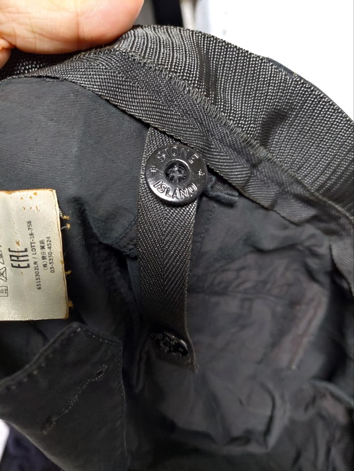 스톤아일랜드 블랙 남성 면바지 w32 백화점판 상품이미지8