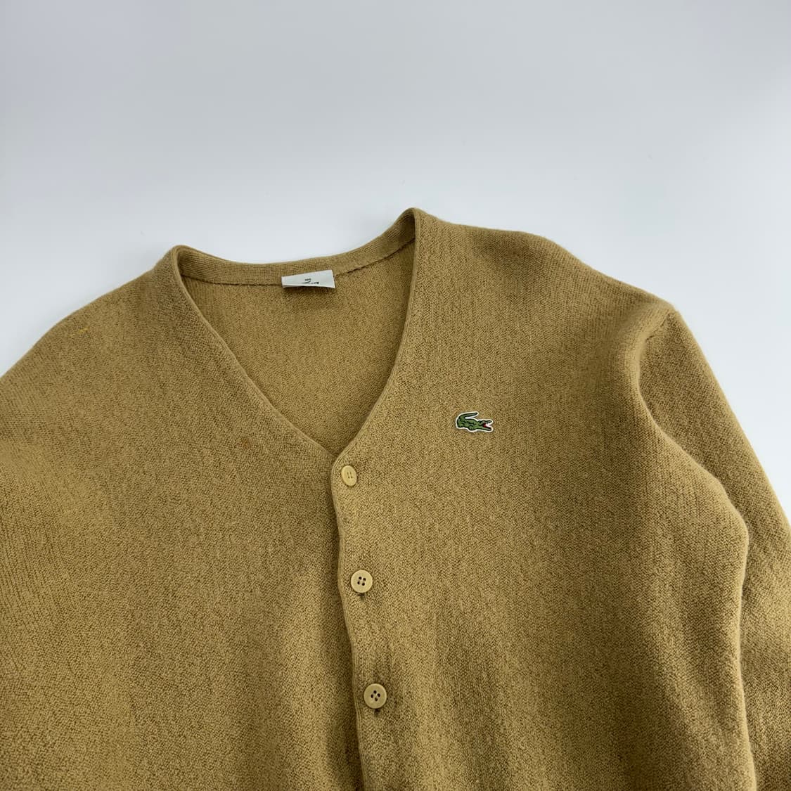 Lacoste 라코스테 스몰로고 베이지 니트 가디건 상품이미지5