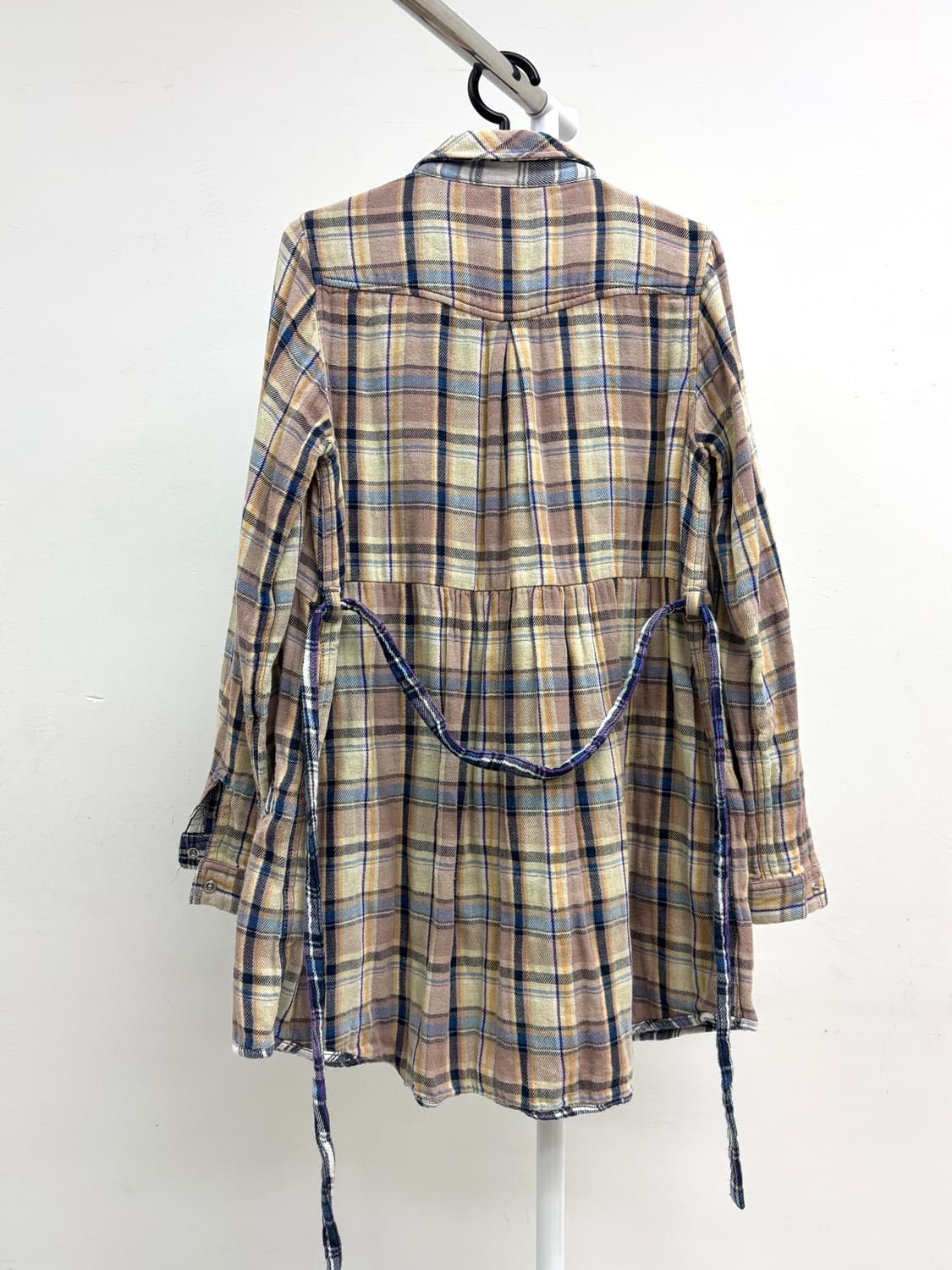 빈티지 체크 셔츠 원피스 상품이미지7